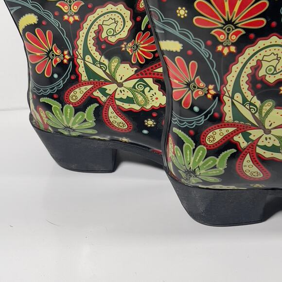 Nomad Yippy Paisley Psychedelic Western Wellies Rain Boot Women's 11 - Picture 5 of 16